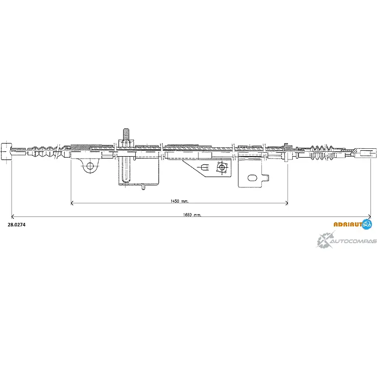 Трос ручника ADRIAUTO 1436983064 XA MESY 28.0274