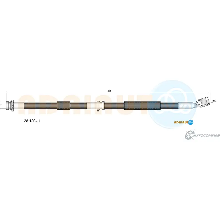 Тормозной шланг ADRIAUTO 1436979276 M A99NV0 28.1204.1 изображение 0