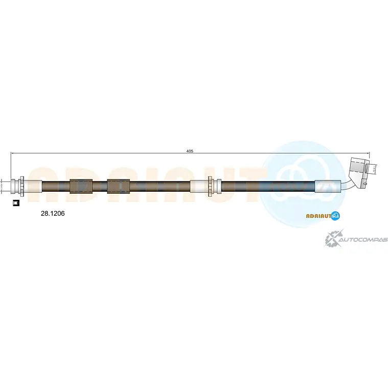 Тормозной шланг ADRIAUTO RQ0Z M 28.1206 1436979178 изображение 0