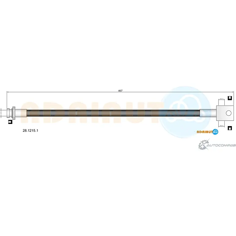 Тормозной шланг ADRIAUTO 1436978534 28.1215.1 B LG3K3C изображение 0
