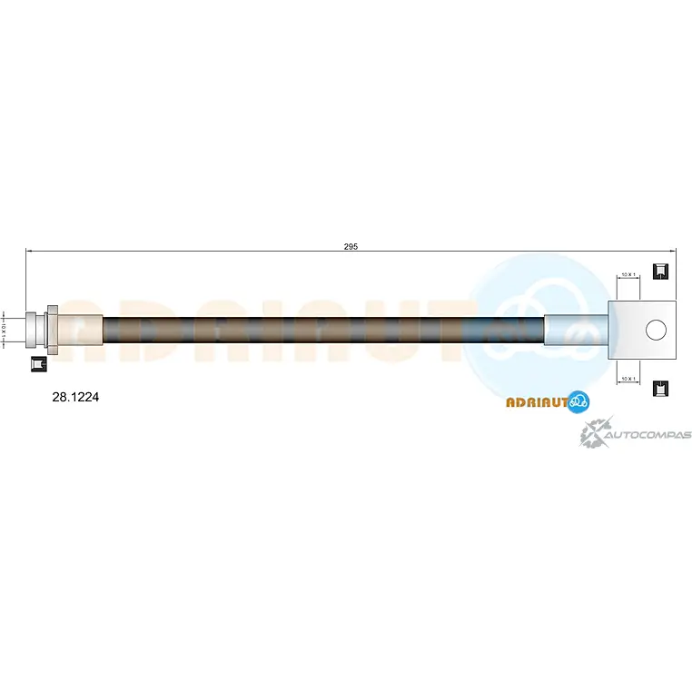 Тормозной шланг ADRIAUTO 28.1224 1436979213 5 U6UM изображение 0