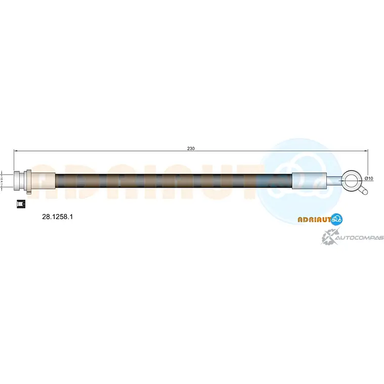 Тормозной шланг ADRIAUTO 1436979196 7CL BI0R 28.1258.1 изображение 0
