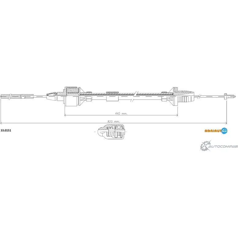 Трос сцепления ADRIAUTO 33.0151 4E7R J4R 1436980817