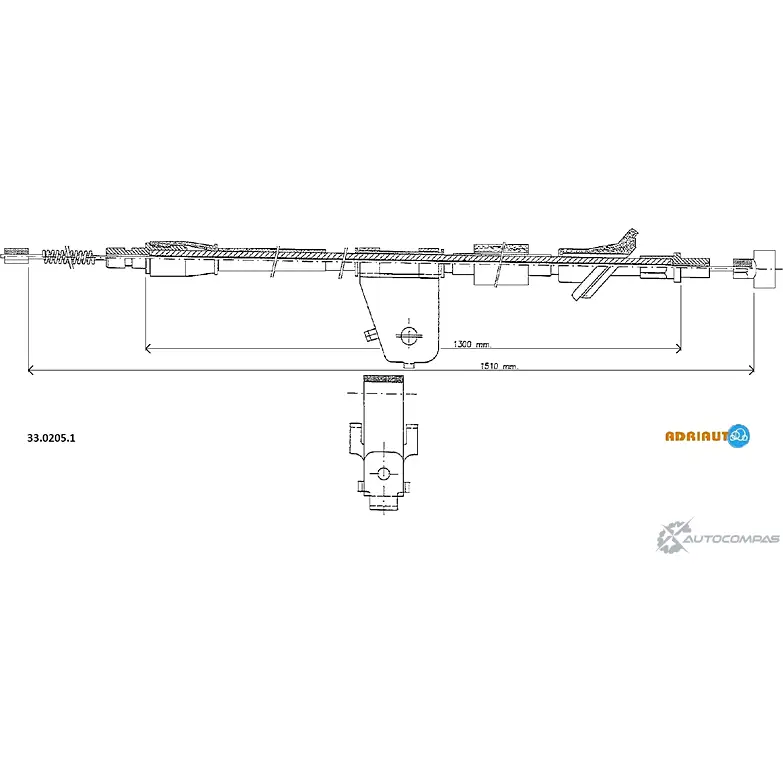Трос ручника ADRIAUTO 33.0205.1 AD4A 7EJ 1436983121
