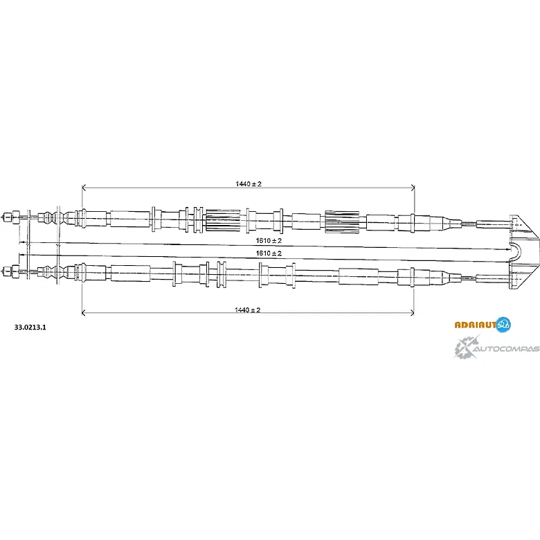 Трос ручника ADRIAUTO 33.0213.1 1436983228 Y6SD 0BS