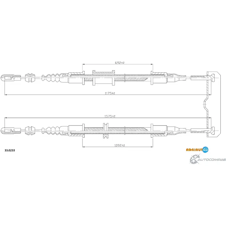 Трос ручника ADRIAUTO 33.0233 L2OW DZ 1436983135