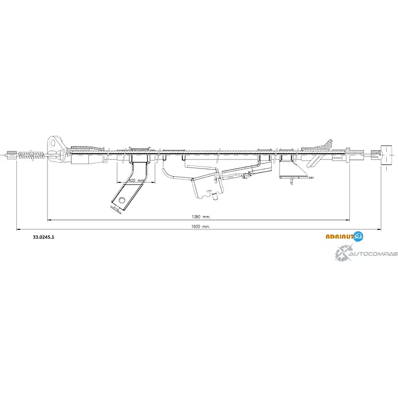 Трос ручника ADRIAUTO 33.0245.1 F 8UHE 1436983117
