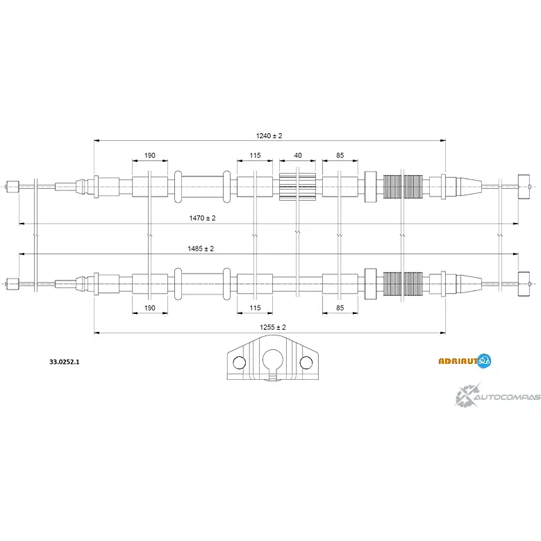 Трос ручника ADRIAUTO JW 5BC 1436983201 33.0252.1