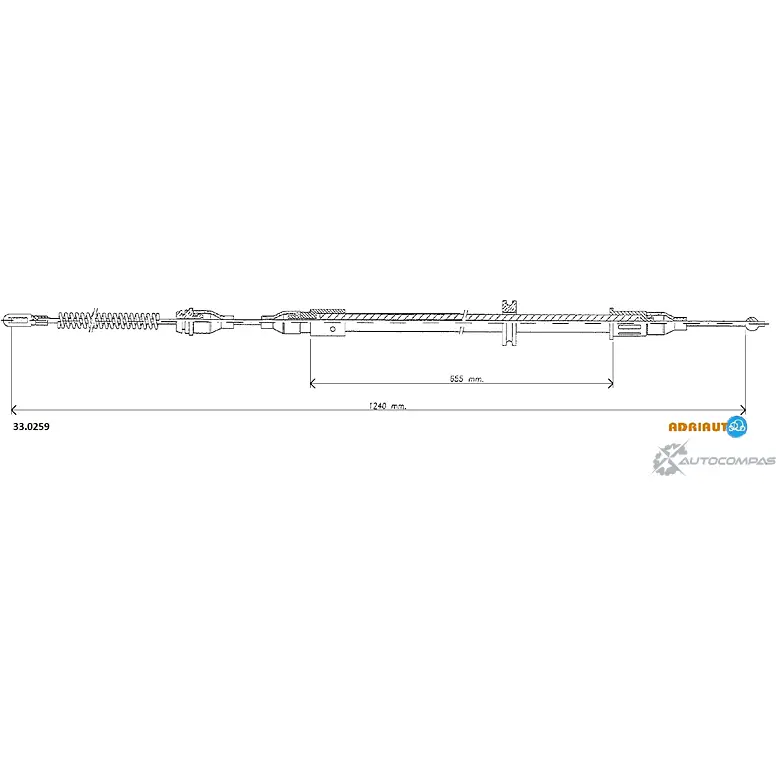 Трос ручника ADRIAUTO 33.0259 J9 TB2OX 1436983178 изображение 0