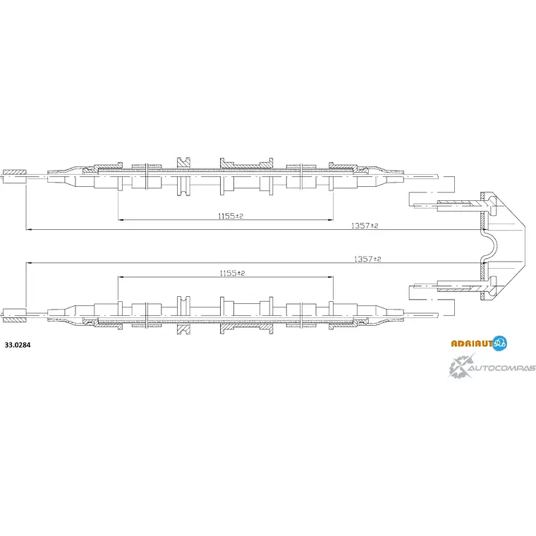 Трос ручника ADRIAUTO 1436983150 33.0284 MR70P J
