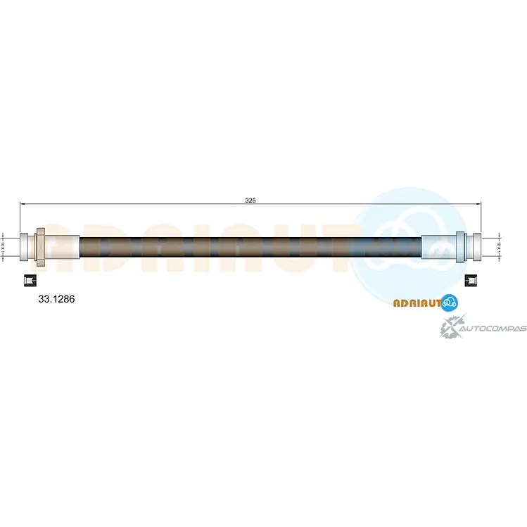 Тормозной шланг ADRIAUTO 33.1286 IK2Q Y 1436979327 изображение 0
