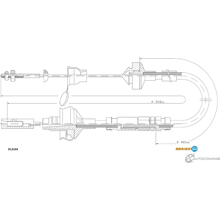 Трос сцепления ADRIAUTO RCF3 YOV 1436980870 35.0144
