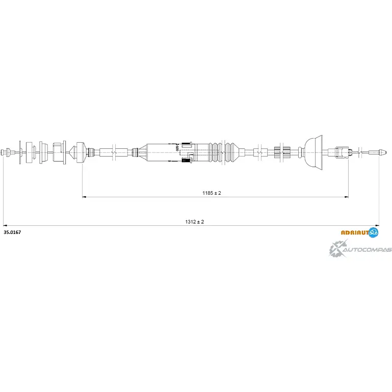 Трос сцепления ADRIAUTO N8D6 T 1436980904 35.0167 изображение 0