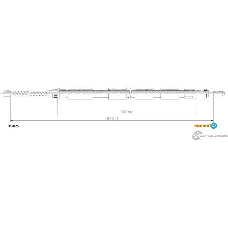 Трос ручника ADRIAUTO 35.0205 W D98R8 1436983288