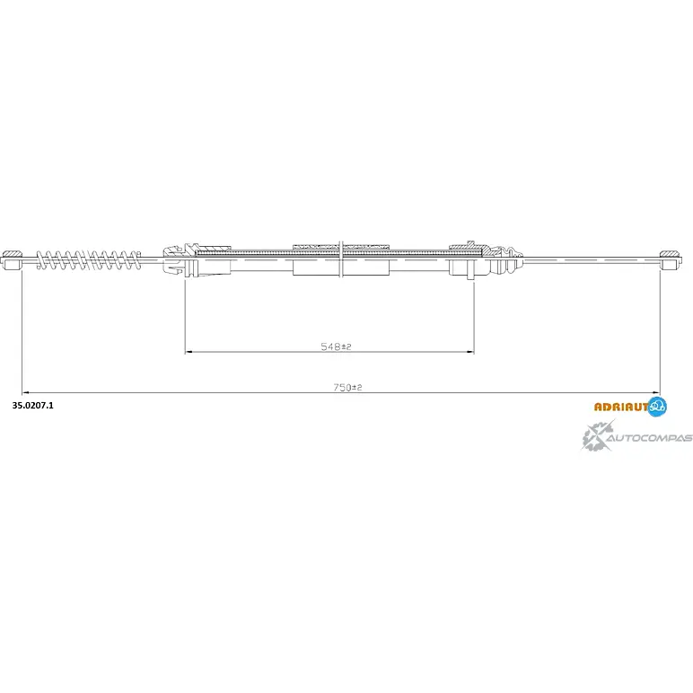 Трос ручника ADRIAUTO 1436983335 717DXF M 35.0207.1