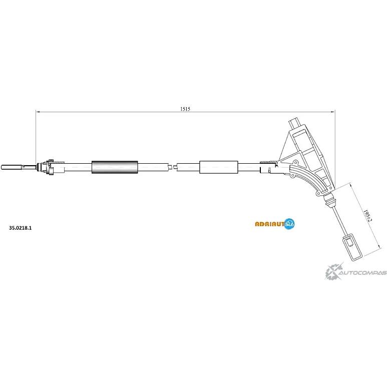 Трос ручника ADRIAUTO 35.0218.1 M T3S5VG 1436983339