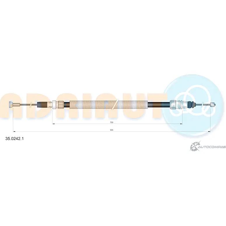 Трос ручника ADRIAUTO 35.0242.1 2ELLG 5 1436983299 изображение 0