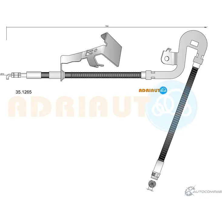 Тормозной шланг ADRIAUTO 35.1265 8 S0YZ 1436978168