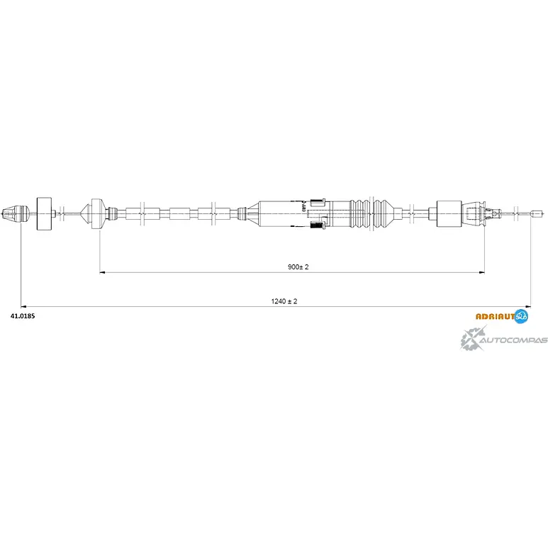 Трос сцепления ADRIAUTO 41.0185 1436980949 YH 224IA изображение 0