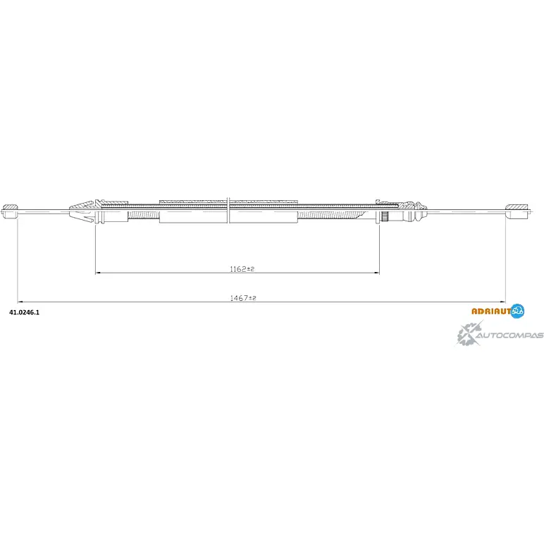Трос ручника ADRIAUTO 41.0246.1 Q 5TYV 1436983490 изображение 0