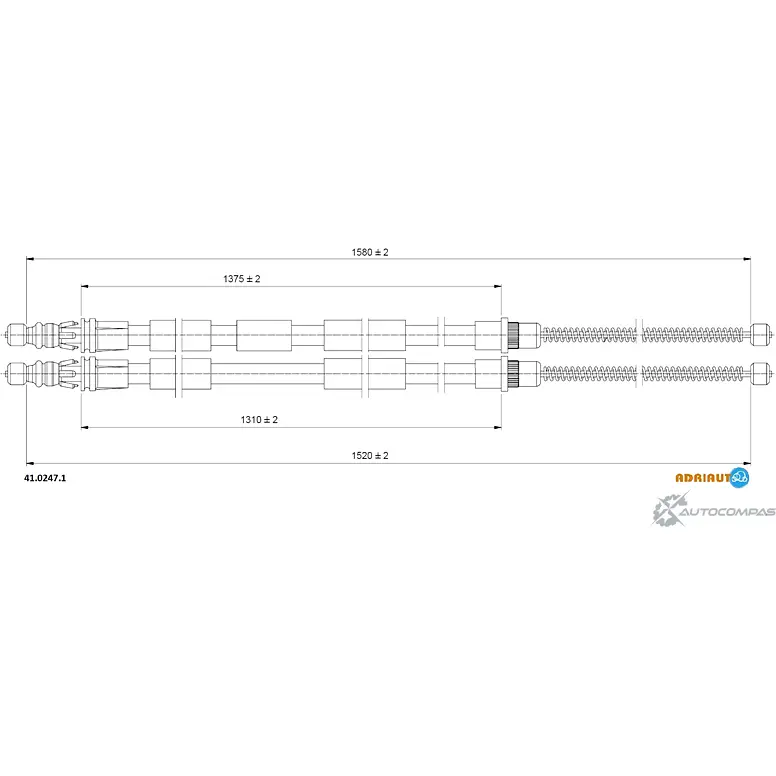 Трос ручника ADRIAUTO 41.0247.1 A0J6 1P 1436983439