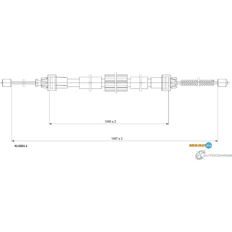Трос ручника ADRIAUTO 41.0261.1 1436983500 0L GLX