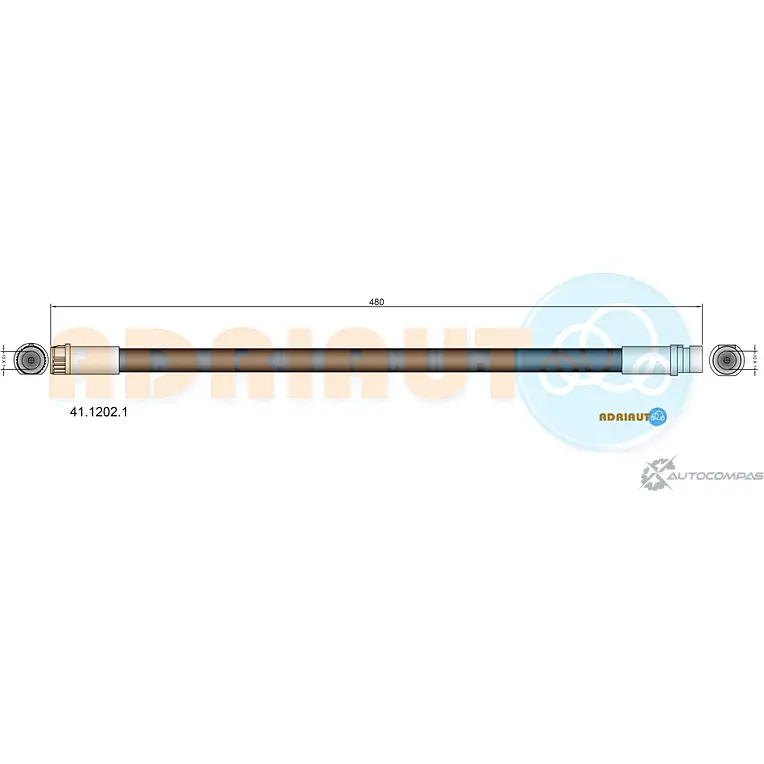 Тормозной шланг ADRIAUTO 41.1202.1 DJ 1VJB 1436979387 изображение 0