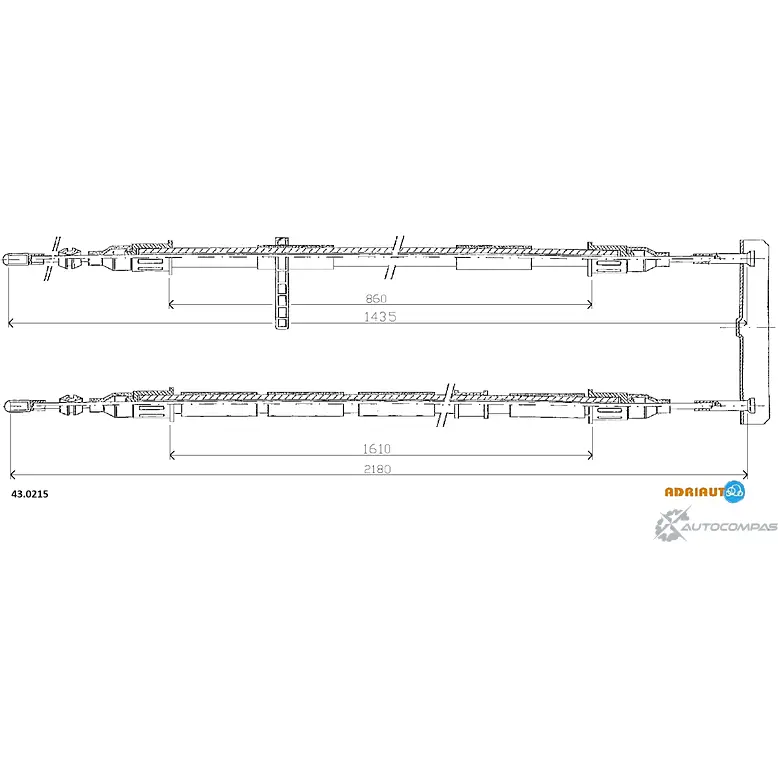 Трос ручника ADRIAUTO 1436983640 43.0215 5 N8G87P