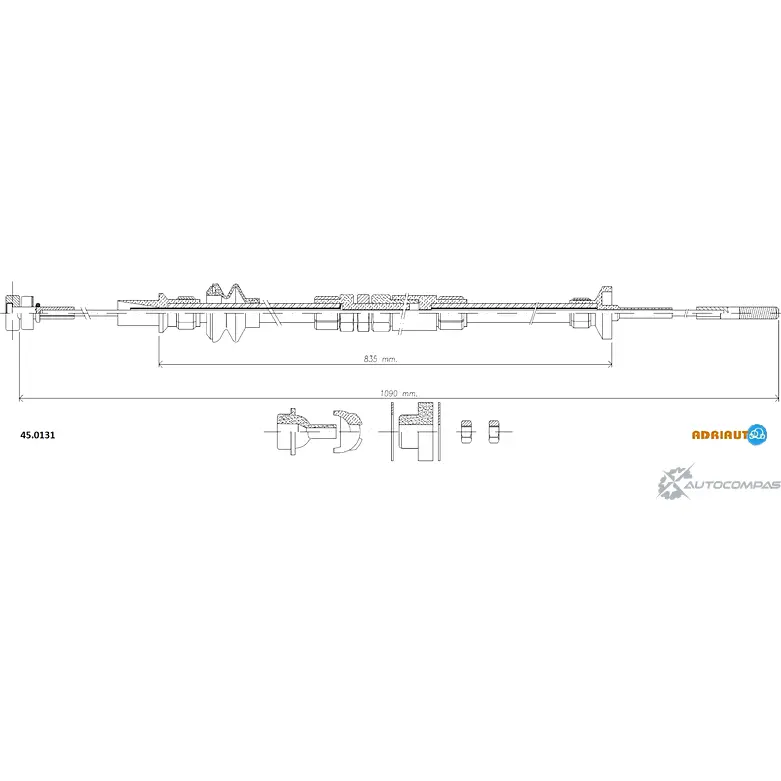 Трос сцепления ADRIAUTO 45.0131 1436981036 5 2IUR изображение 0
