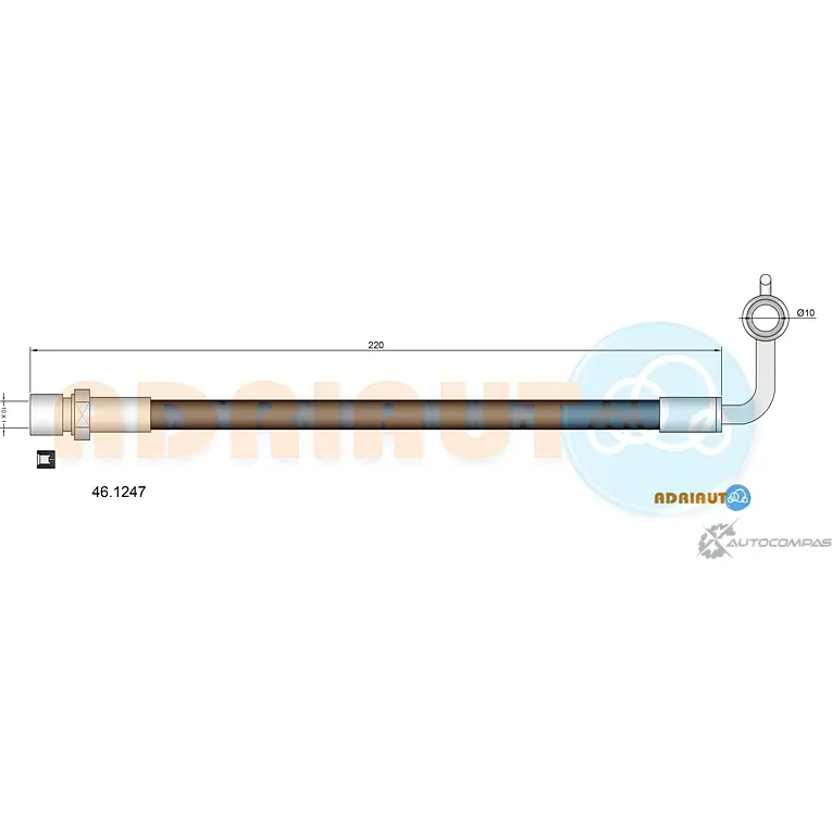 Тормозной шланг ADRIAUTO AF 12IY7 1436979917 46.1247 изображение 0