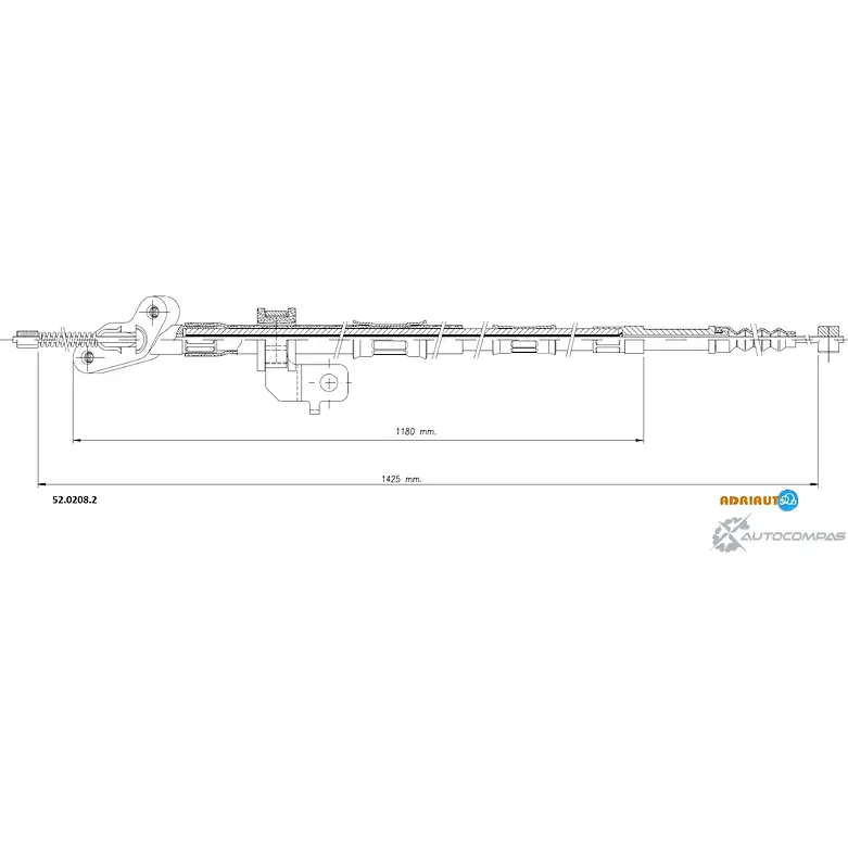 Трос ручника ADRIAUTO 52.0208.2 4S1M J7W 1436983987