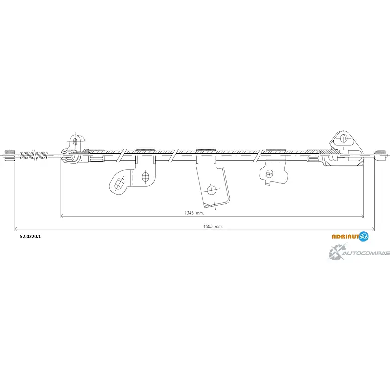 Трос ручника ADRIAUTO 1436984035 52.0220.1 N53C 6PO изображение 0