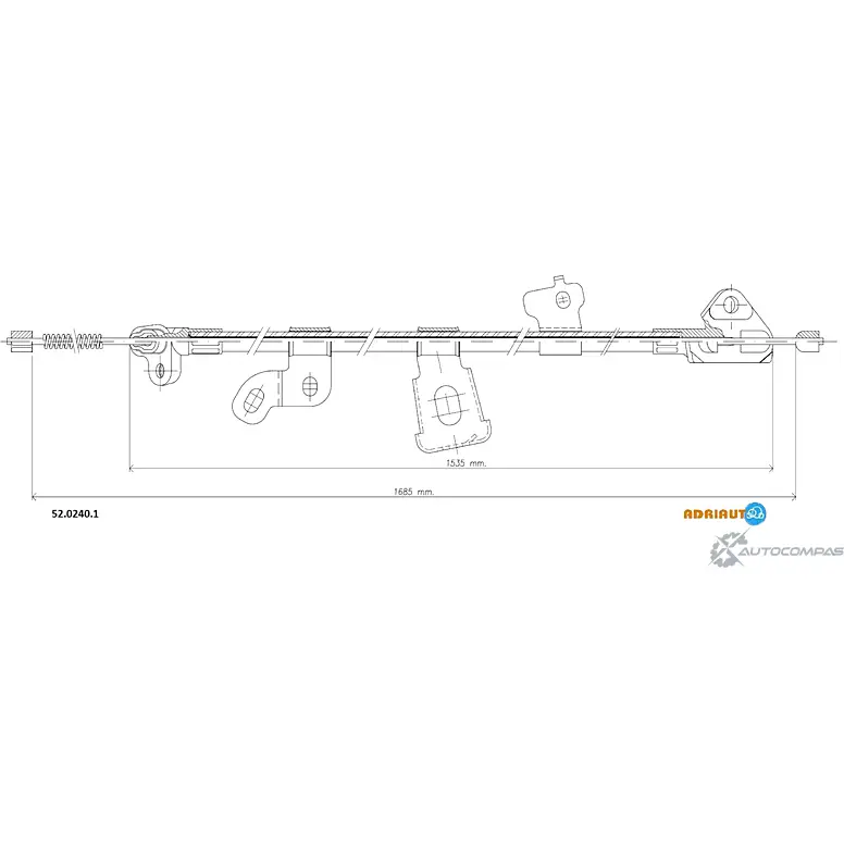 Трос ручника ADRIAUTO V52 19ZN 52.0240.1 1436984043