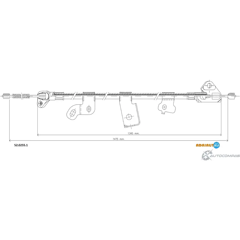 Трос ручника ADRIAUTO 52.0255.1 X0 9APA 1436984042