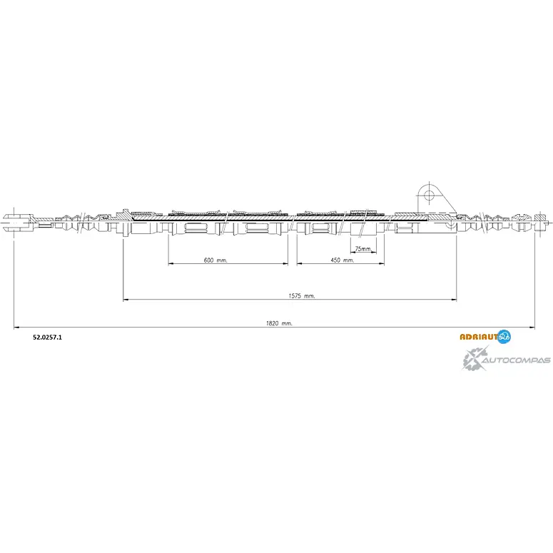 Трос ручника ADRIAUTO 52.0257.1 8EPQJ 5M 1436983810 изображение 0