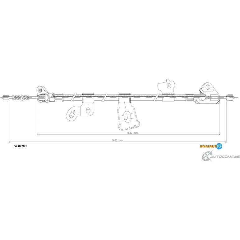 Трос ручника ADRIAUTO 52.0278.1 UC V4D1 1436984046 изображение 0