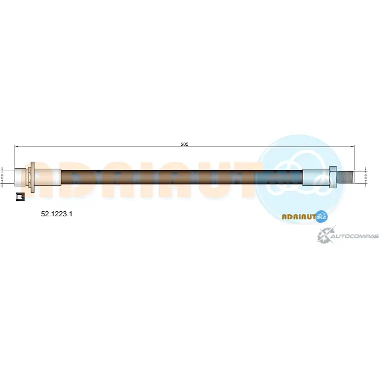 Тормозной шланг ADRIAUTO 1436980032 52.1223.1 RG9X H изображение 0
