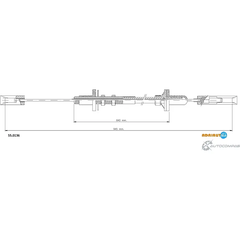 Трос сцепления ADRIAUTO 1436981134 IK R8WV3 55.0136