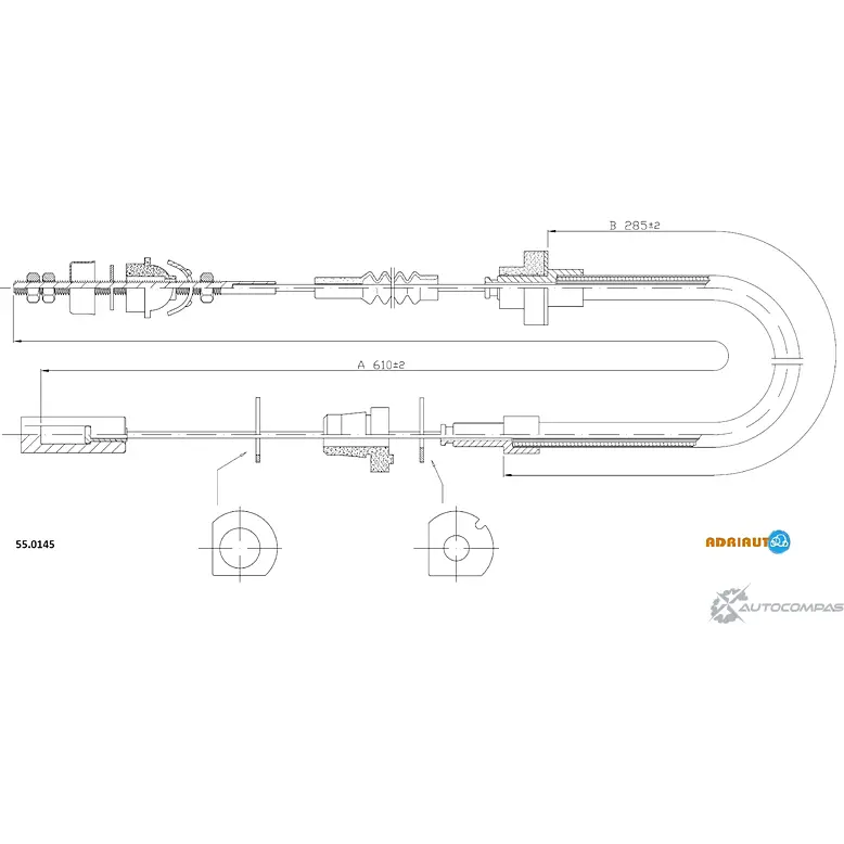 Трос сцепления ADRIAUTO 55.0145 1436981138 Y49 C9 изображение 0