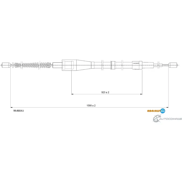 Трос ручника ADRIAUTO R JA6Q9E 1436983669 55.0213.1 изображение 0