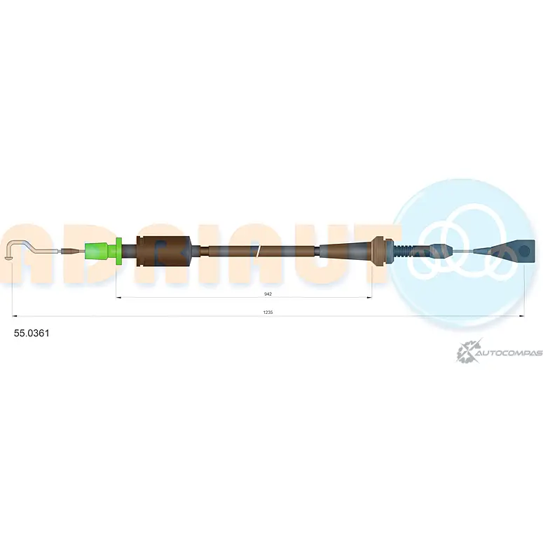 Трос газа ADRIAUTO 55.0361 1436977836 EQD D0CH