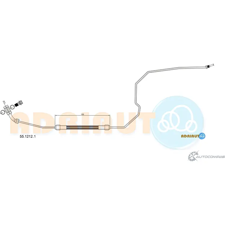 Тормозной шланг ADRIAUTO 55.1212.1 BQI9E O 1436978017 изображение 0