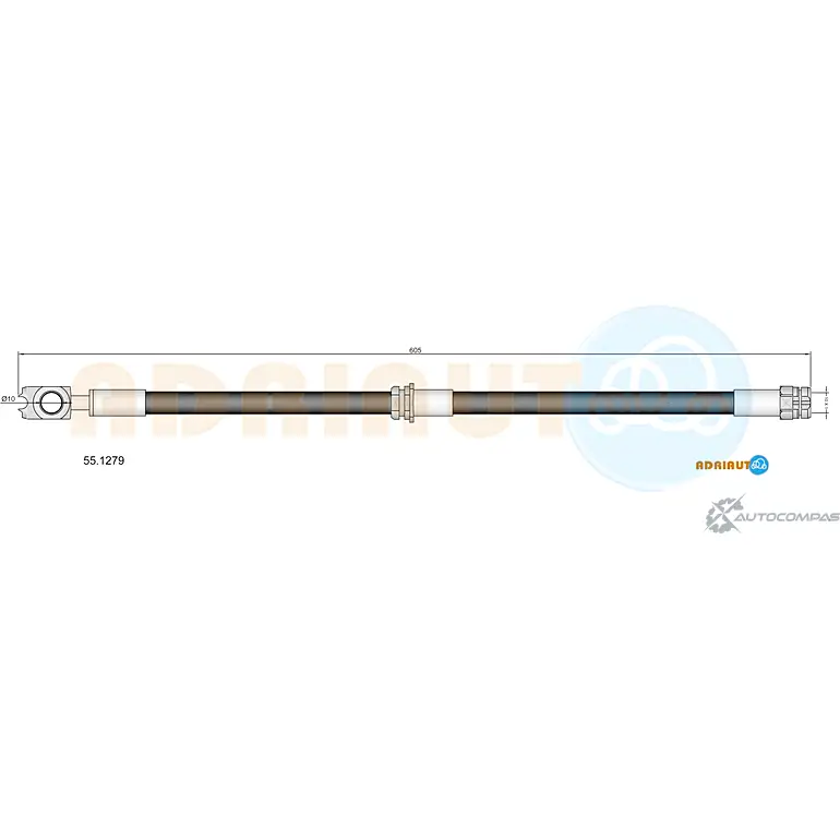 Тормозной шланг ADRIAUTO 55.1279 6T73R 4 1436978051 изображение 0