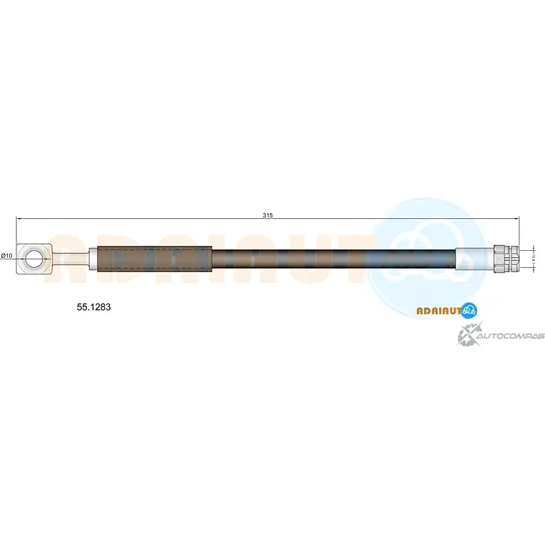 Тормозной шланг ADRIAUTO 1436978012 R7 AX86D 55.1283