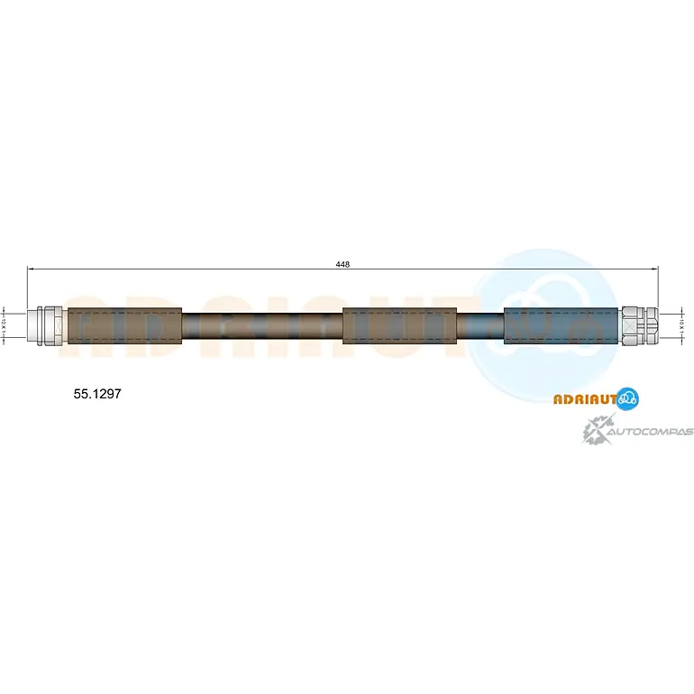 Тормозной шланг ADRIAUTO ZARE1 8A 1436978043 55.1297 изображение 0