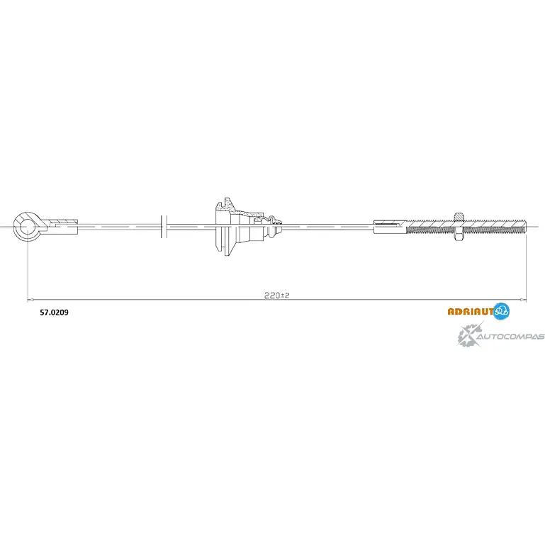 Трос ручника ADRIAUTO 1436984162 57.0209 2KZ MTC изображение 0