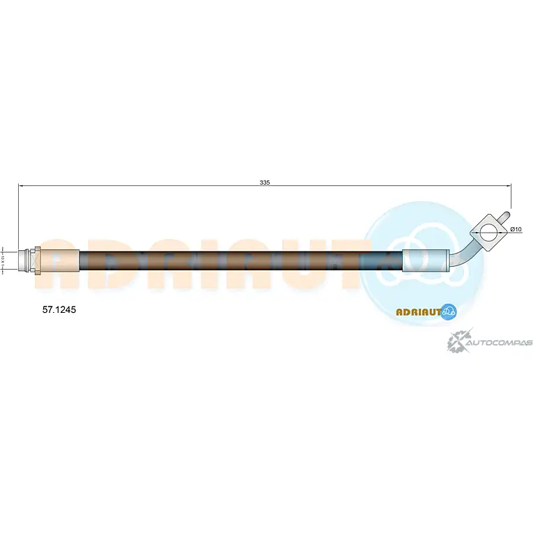 Тормозной шланг ADRIAUTO 1436980285 1WEY K 57.1245 изображение 0