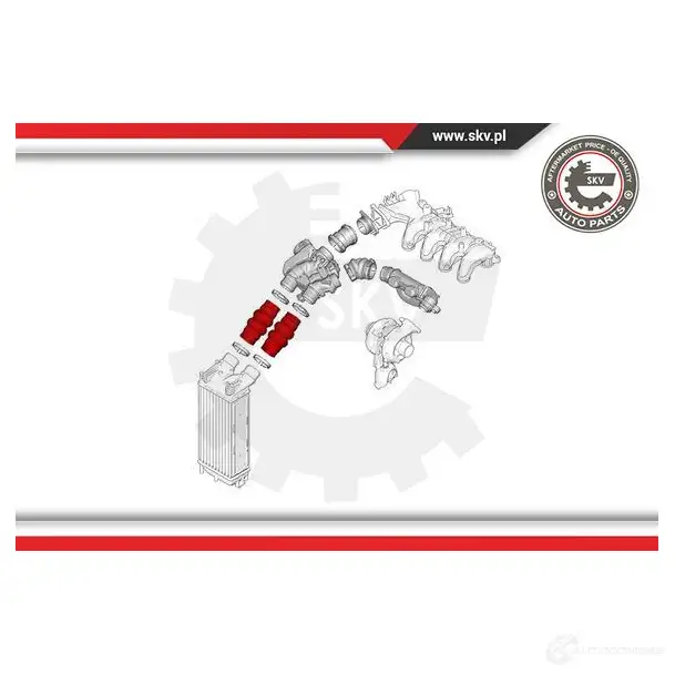 Патрубок интеркулера ESEN SKV 5901947362136 KKT J15 1424797563 24skv773 изображение 3