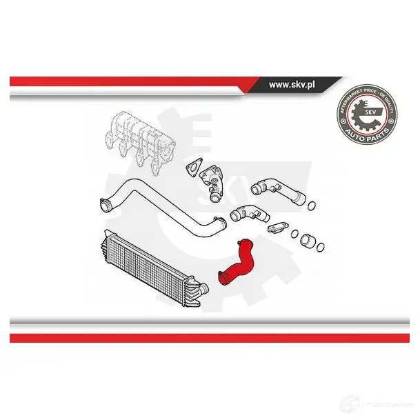 Патрубок интеркулера ESEN SKV 5901947369722 43skv068 XI FLD7 1424797846 изображение 3