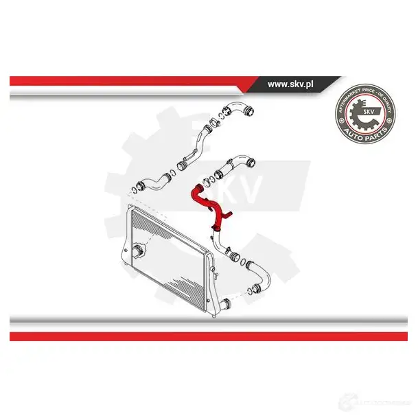 Патрубок интеркулера ESEN SKV N U48O 24skv045 4393922 5901947333617 изображение 3